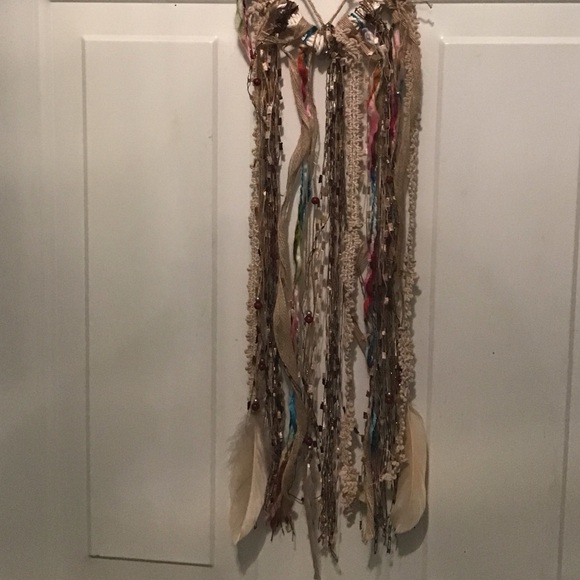 Macrame multi texture heart dream catcher - Picture 2 of 6